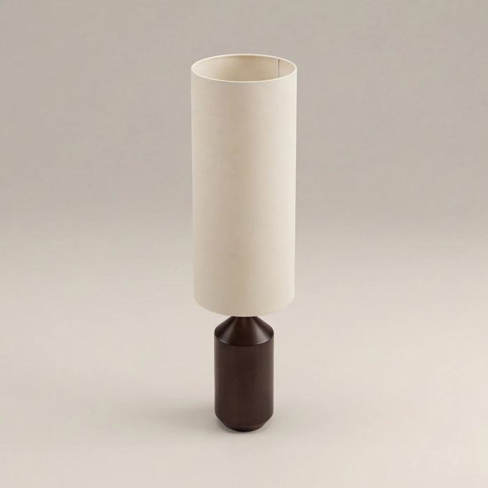 Wynter Floor Lamp Natural Linen & Walnut