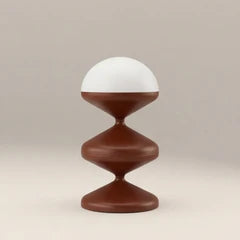 Brandon Table Lamp | Opal & Rust Red