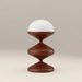 Brandon Table Lamp | Opal & Rust Red