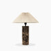 Danika Table Lamp | Natural Linen & Brown Marble