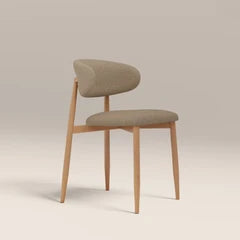 Halston Dining Chair | Latte Sustainable Fabric & Oak