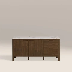 Southampton 2 Door Sideboard | Ecru Ceramic & Smoked Walnut