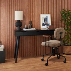Neptun 3 Drawer Wooden Desk | Black