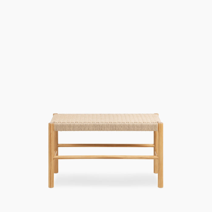 Alvin 2 Seater Bench Natural Weave & Oak