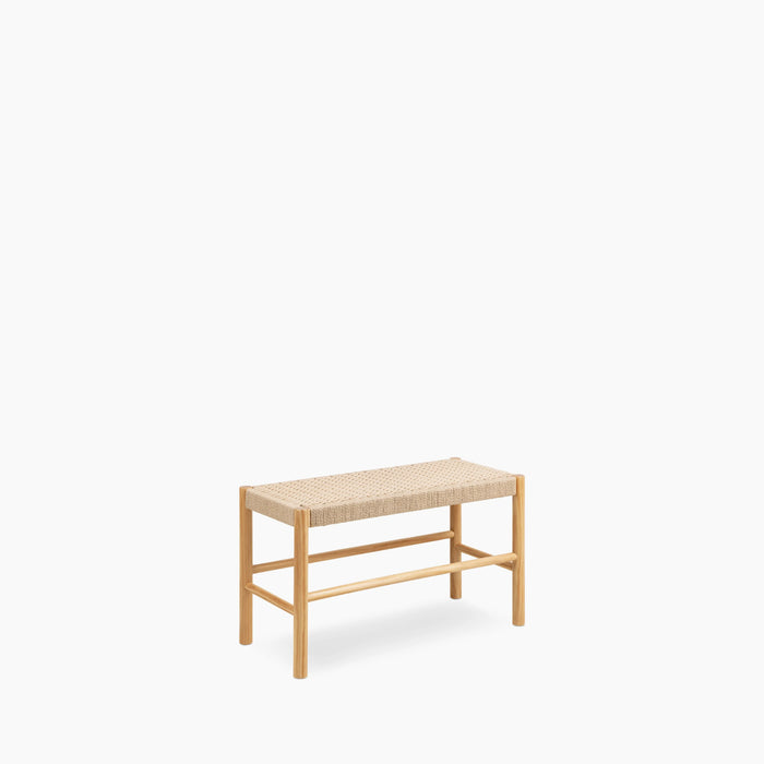 Alvin 2 Seater Bench Natural Weave & Oak