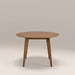 Roxby 4 Seat Round Wooden Dining Table | Walnut