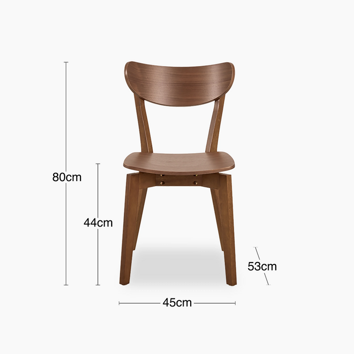 Roxby Wooden Dining Chair | Walnut