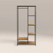 Seaford Open Wardrobe | Black & Oak