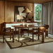 Abbe 6-8 Seat Rectangle Wooden Extendable Dining Table | Walnut