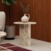 Naxos Round Side Table | Latte Marble