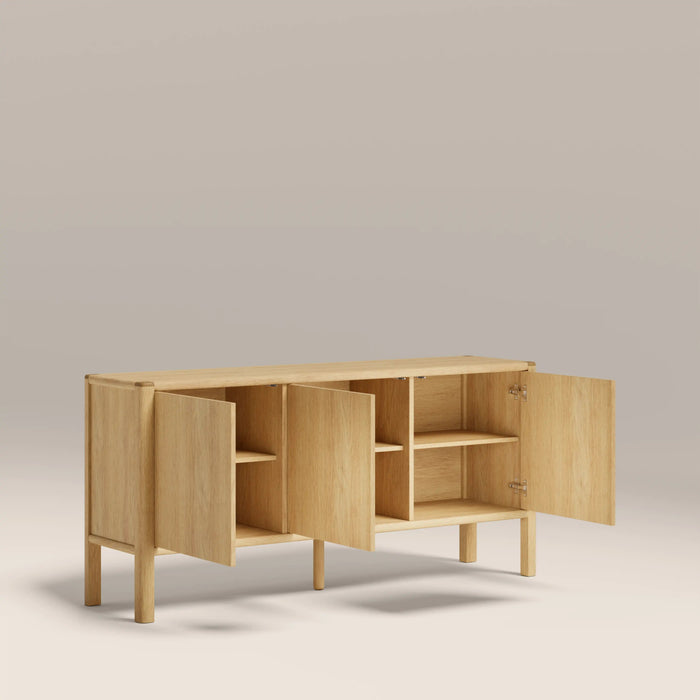 Avalon 3 Door Wooden Sideboard Oak