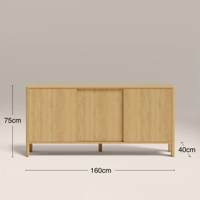 Ceva 2 Door Wooden Sideboard Oak