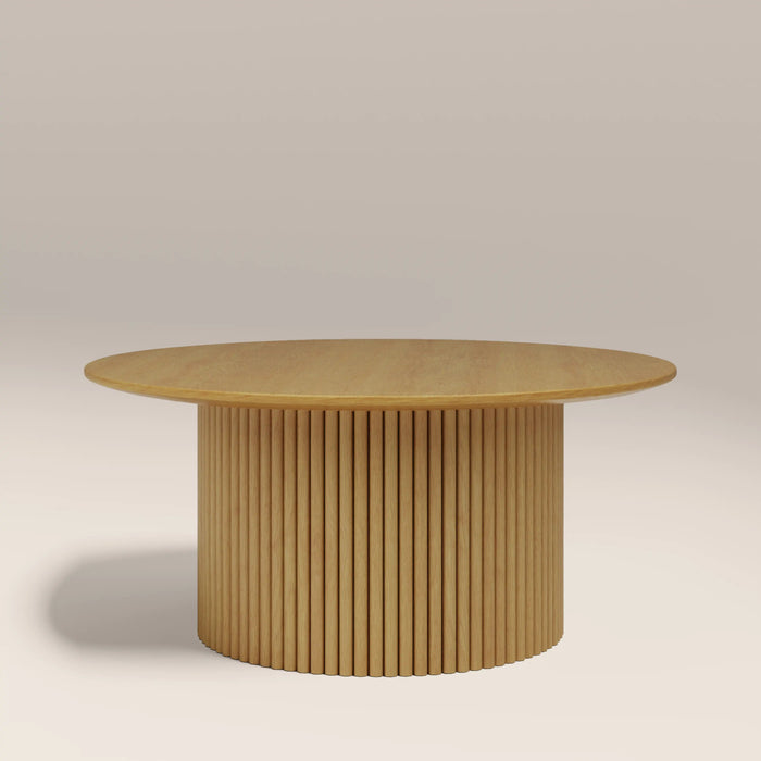 Marcel Round Wooden Coffee Table Oak