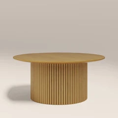 Marcel Round Wooden Coffee Table | Oak