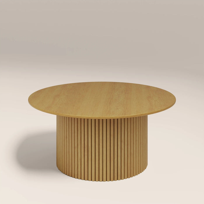Marcel Round Wooden Coffee Table Oak