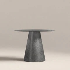 Finnley 4 Seat Round Dining Table | Grey Concrete Effect