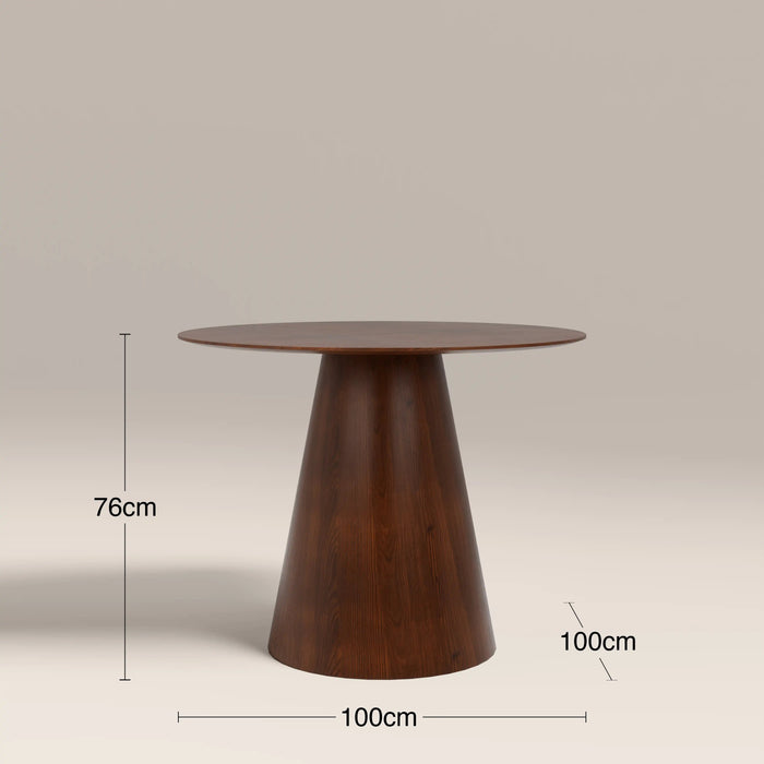 Finnley & Arbor 4 Seat Dining Set Walnut & Olive Green Sustainable Velvet