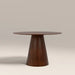 Finnley Large 4 Seat Round Wooden Dining Table | Walnut