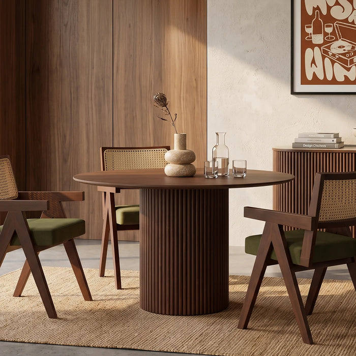 Marcel 4 Seat Round Wooden Dining Table