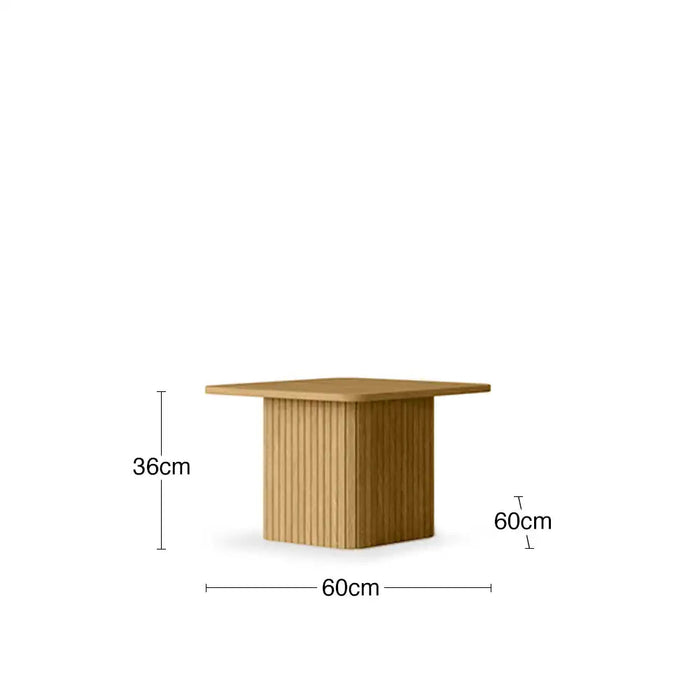 Emery Set of 2 Square Wooden Coffee Tables Oak