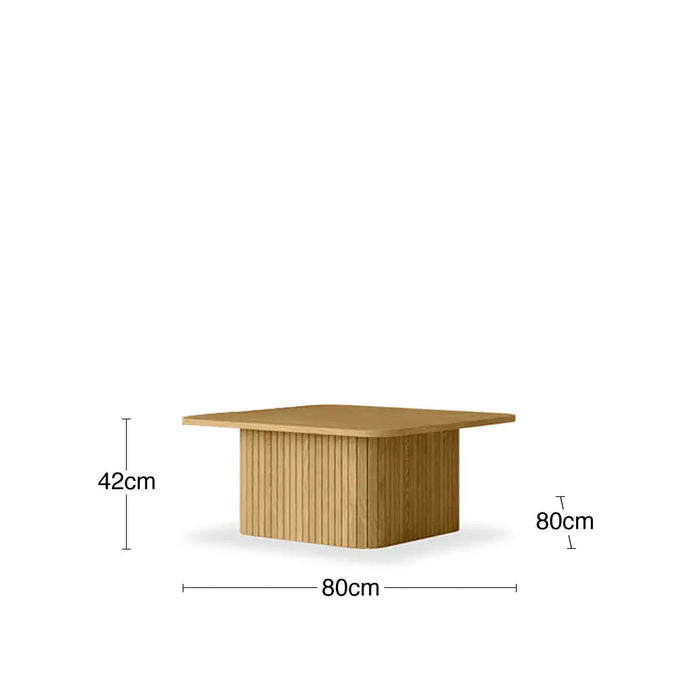 Emery Set of 2 Square Wooden Coffee Tables Oak