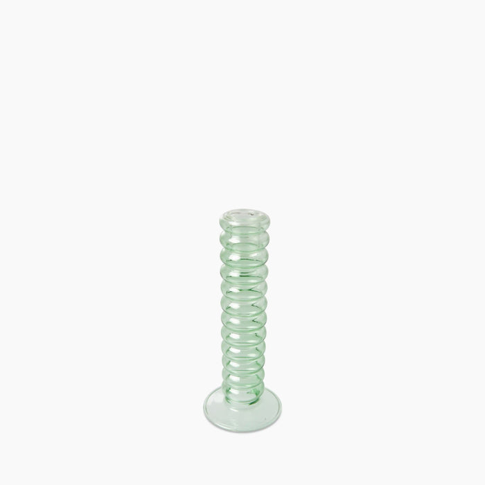 HKliving Glass Candle Holder L Mint Green