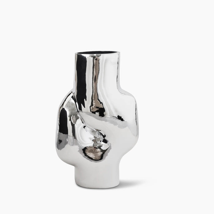 HKliving Glass Vase Chrome