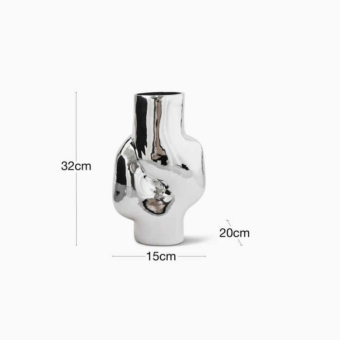 HKliving Glass Vase Chrome
