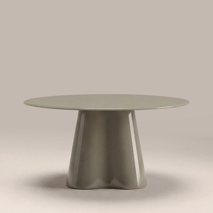 Hadley Round Coffee Table Sage Green Sandblasted Glass & High Gloss Sage Green