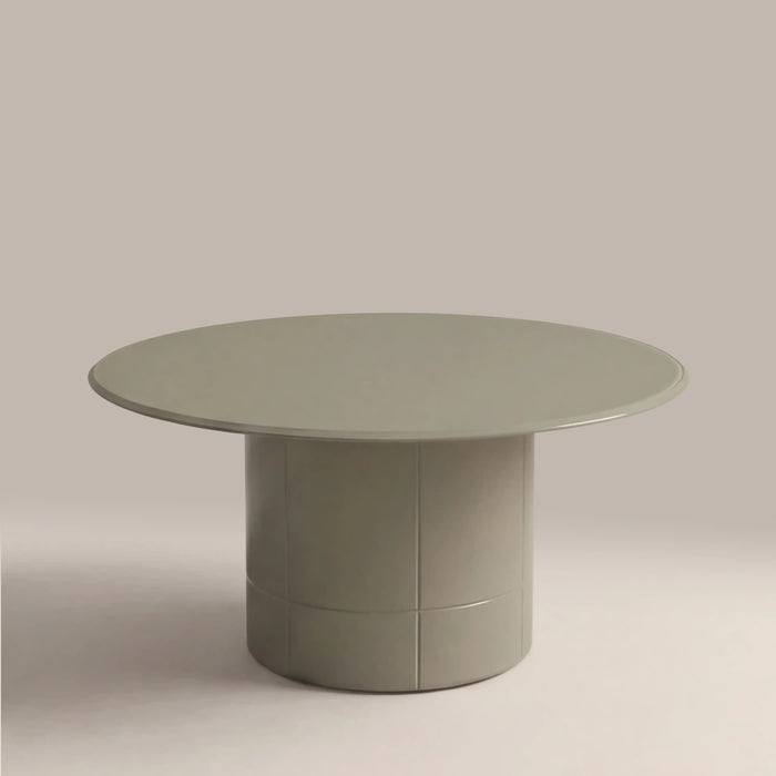 Flore Round Coffee Table Sage Green Glass & High Gloss Sage Green