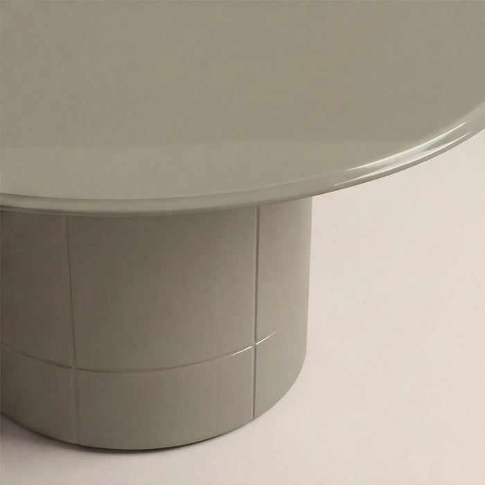 Flore Round Coffee Table Sage Green Glass & High Gloss Sage Green