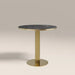 Rafferty 2 Seat Round Cafe Table | Black Marble Effect & Brass