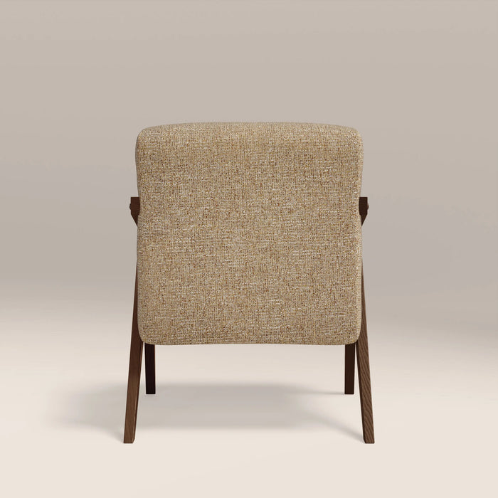 Bennie Accent Chair Speckled Latte Boucle & Walnut