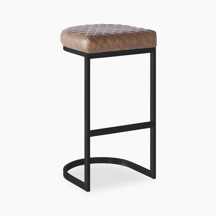 Matteo Bar Stool | Vintage Tan Faux Leather