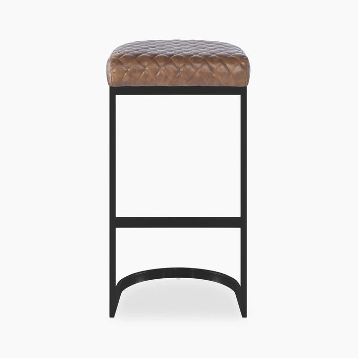 Matteo Bar Stool | Vintage Tan Faux Leather