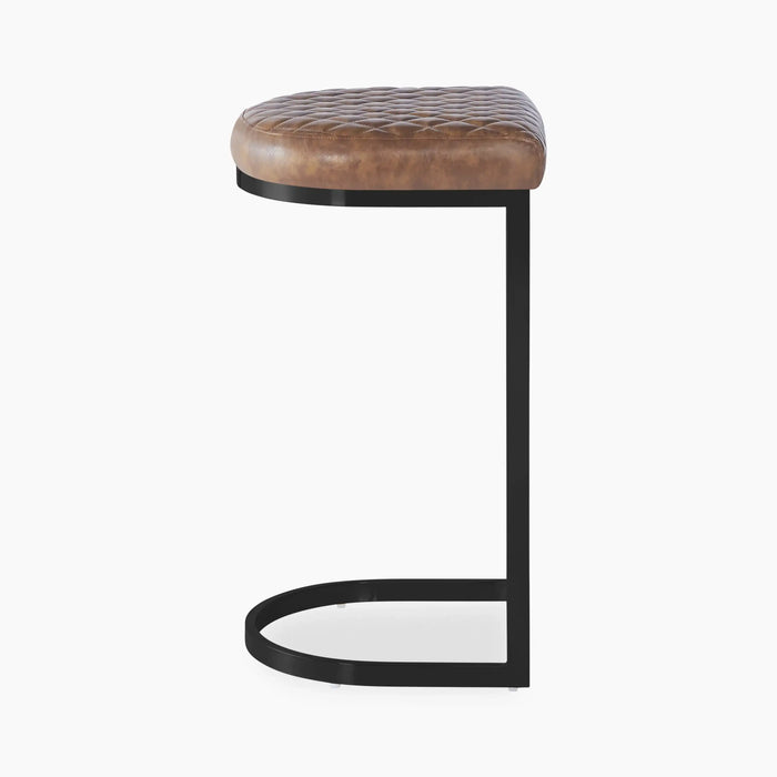 Matteo Bar Stool | Vintage Tan Faux Leather