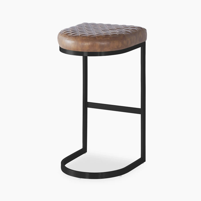 Matteo Bar Stool | Vintage Tan Faux Leather
