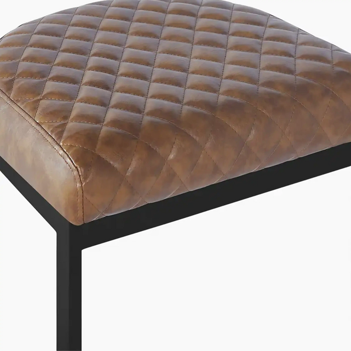 Matteo Bar Stool | Vintage Tan Faux Leather