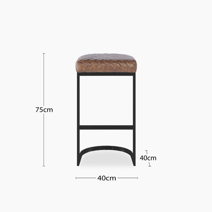 Matteo Bar Stool | Vintage Tan Faux Leather