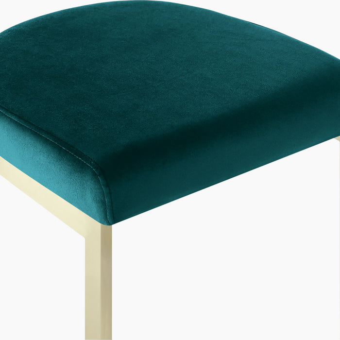 Matteo Bar Stool | Teal Sustainable Velvet