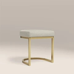 Matteo Low Stool | Speckled Stone Sustainable Boucle