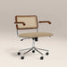 Kenton Office Chair | Speckled Latte Boucle & Chrome
