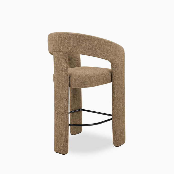 Bellamy Kitchen Stool Speckled Cappuccino Boucle