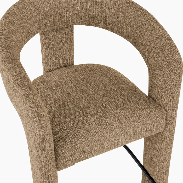 Bellamy Kitchen Stool Speckled Cappuccino Boucle