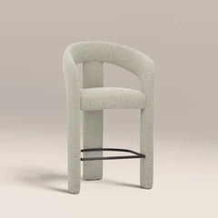 Bellamy Kitchen Stool | Speckled Stone Sustainable Boucle