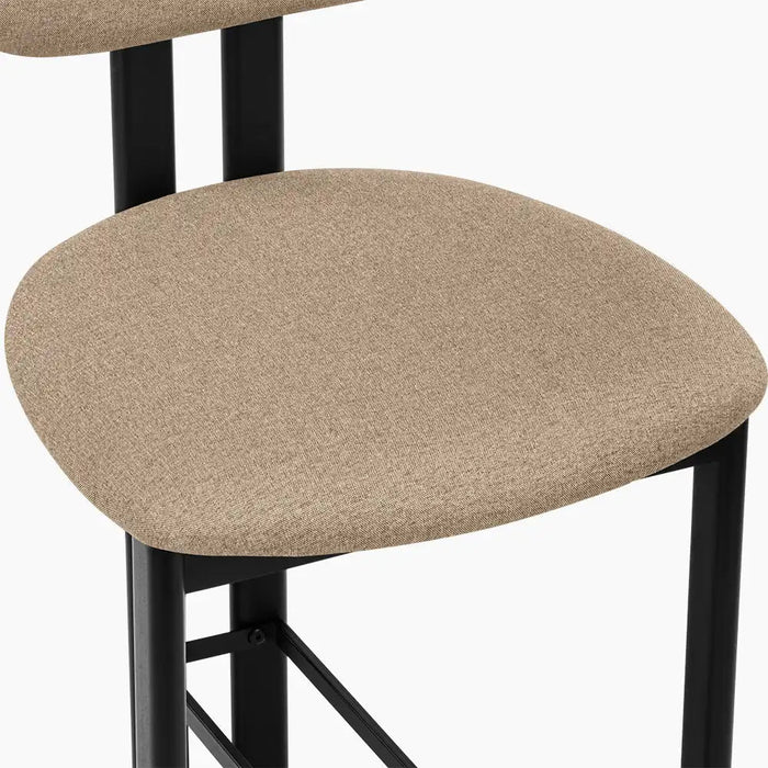 Arbor Kitchen Stool | Latte Sustainable Fabric & Black