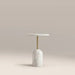 Kingston Round Side Table | White Marble & White