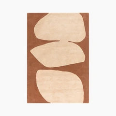 Oasis Hand Tufted Wool Rug | Rust & Brown