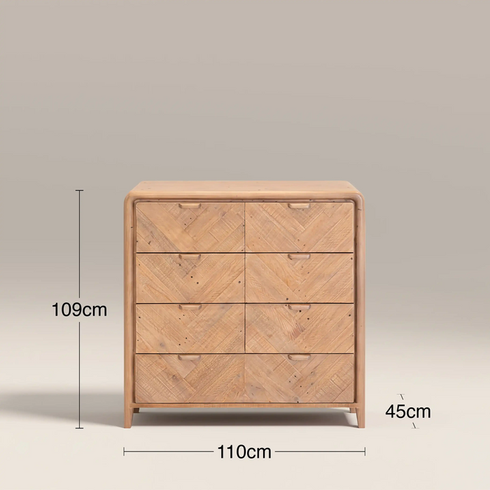 Winslow 7 Drawer Chest of Drawers Natural
