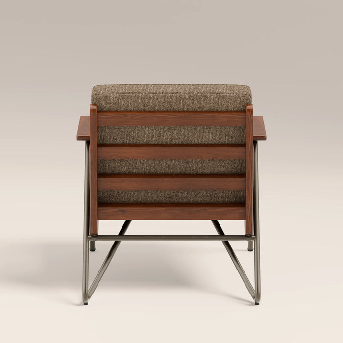 Aspen Accent Chair Speckled Cappuccino Boucle & Walnut